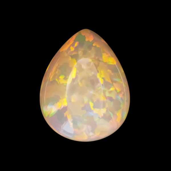 Play Of Color Opal 19.72ct Pear From Ethiopia