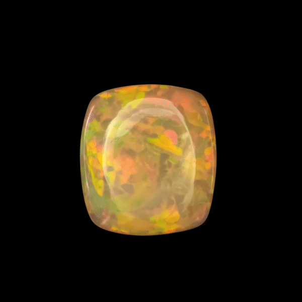 Play Of Color Opal 9.35ct Cushion From Ethiopia