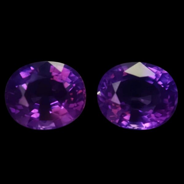 Deep Violet Amethyst 13.50ct Oval Pair - Brazil