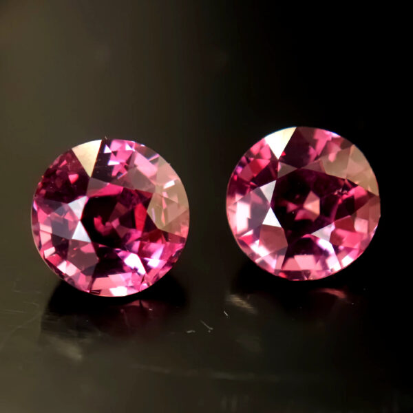 Purple Rhodolite Garnet Pair 4.67ct Round