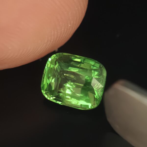 Green Tsavorite Garnet 2.10ct Cushion From Kenya