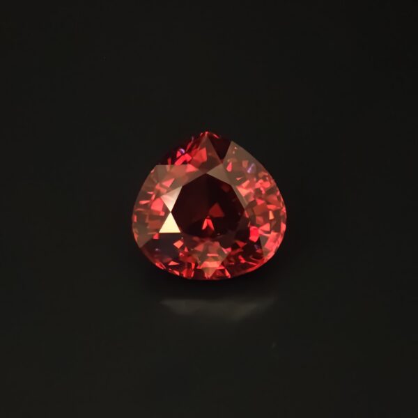 Orangish Red Malaya Garnet 4.62ct Pear Sri Lanka