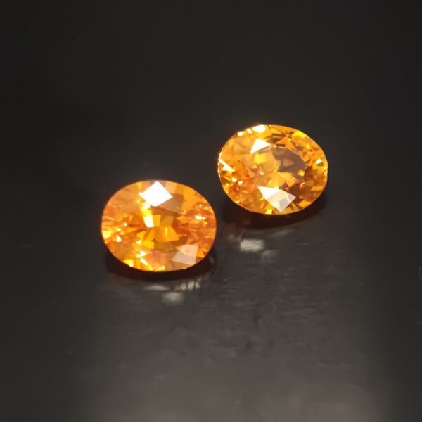 Golden Yellow Sapphire Pair 4.14ct Round Vietnam
