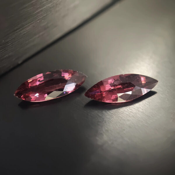Purplish Red Rhodolite Pair 3.29ct Marquise