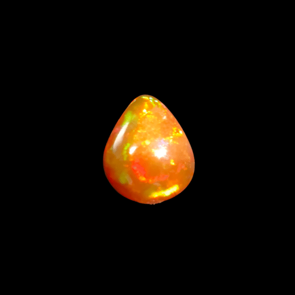 Orange Play Of Color Opal 0.92ct Pear Australia