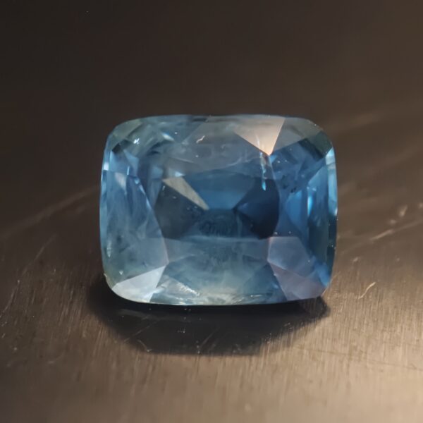 Bluish Green Sapphire 3.51ct Cushion - Sri Lanka
