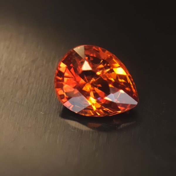 Orange Spessartite Garnet 2.10ct Pear - Tanzania