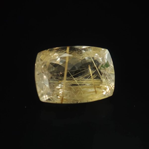 Golden Rutilated Quartz 12.05ct Cushion Tanzania