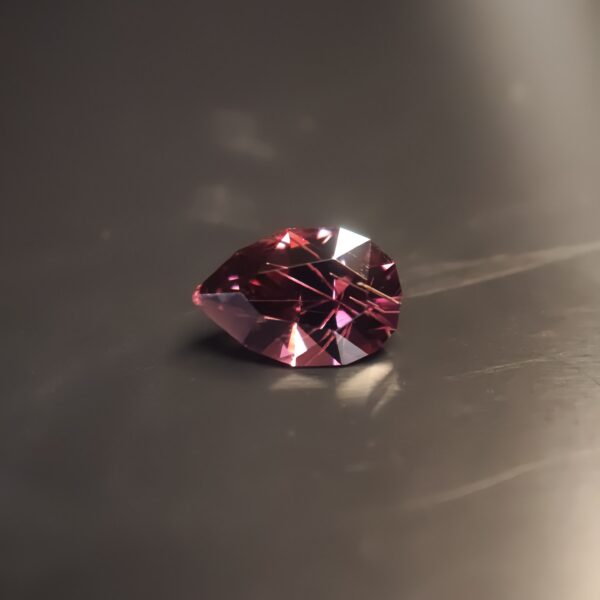 Magenta Rutilated Spinel 1.65ct Pear Madagascar