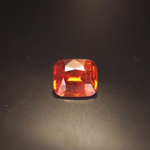 Mandarin Orange Spessartite Garnet 2.94ct Cushion